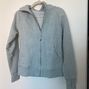 Lululemon Scuba Hoodie Light Cotton Fleece in Heathered Core Ultra Light Grey